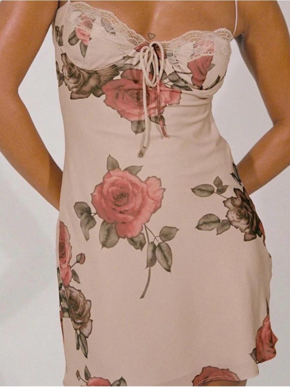 Princess Polly Carisa Mini Slip Dress with Rose Print